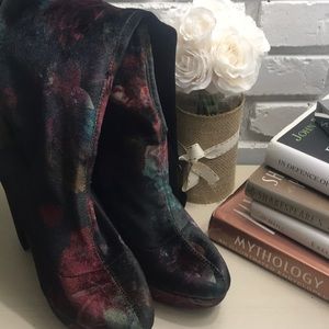 Brand new velvet over the knee boots. PRICE DROP!